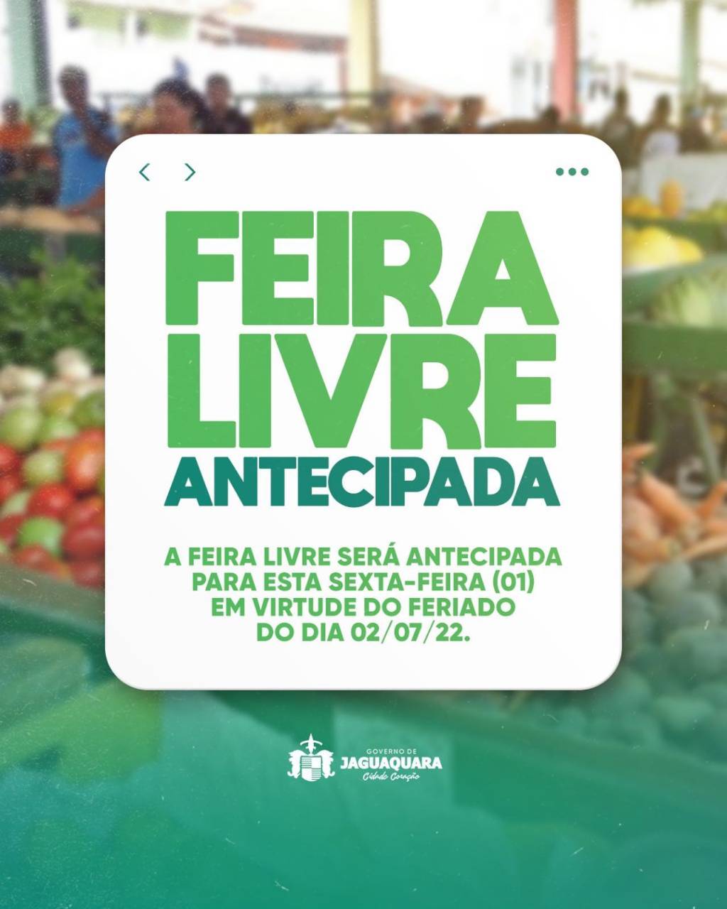 Feira Livre Antecipada 