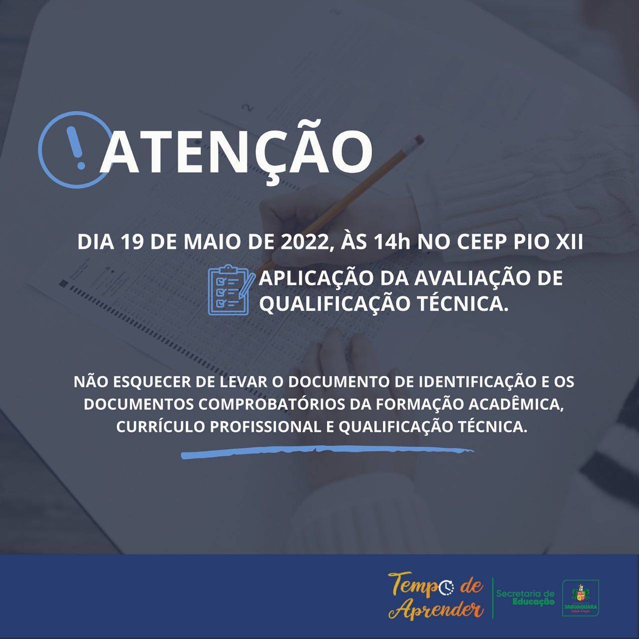 Atenção! Se você fez a inscrição para o processo seletivo do Tempo…