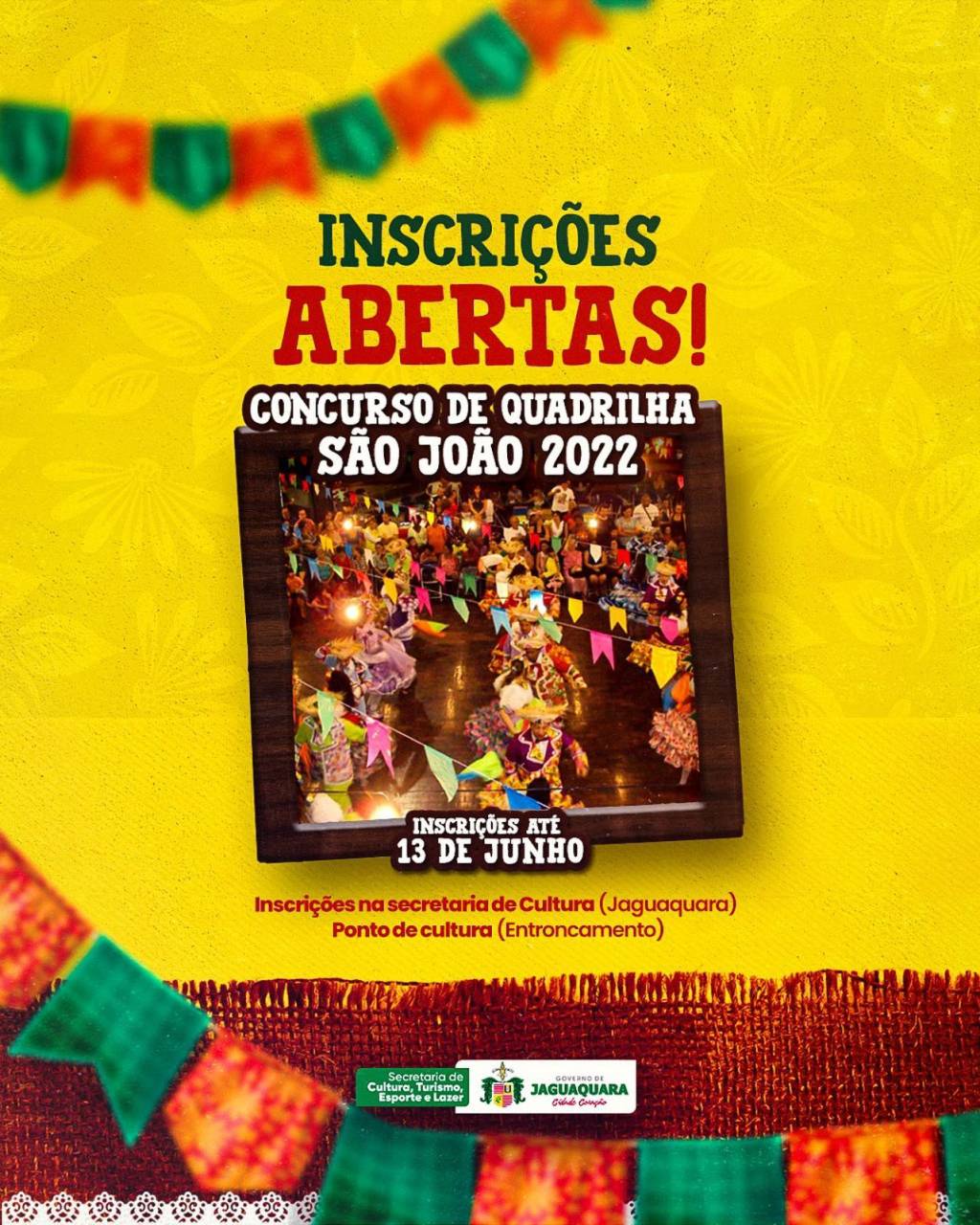 As inscrições para o Concurso de Quadrilha 2022 estão abertas! Confira o regulamento…