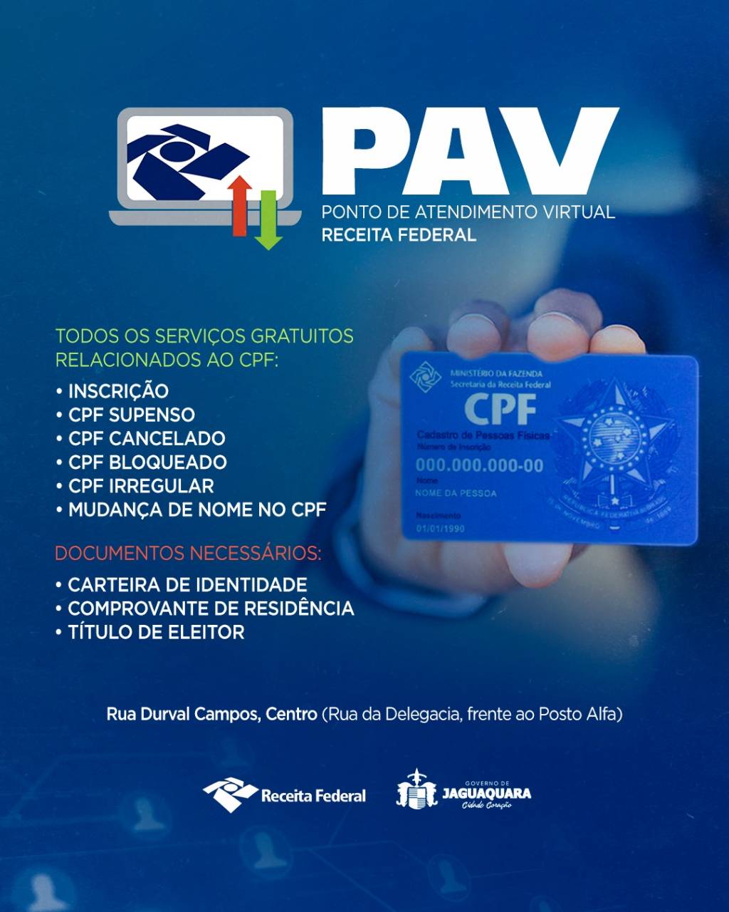 O Ponto de Atendimento Virtual da Receita Federal dispõe de serviços gratuitos…