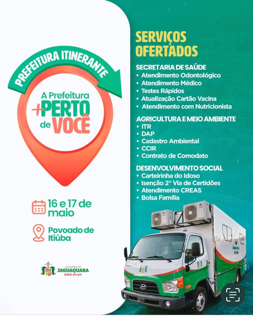 O Projeto Prefeitura Itinerante tem como objetivo ofertar à população, principalmente…