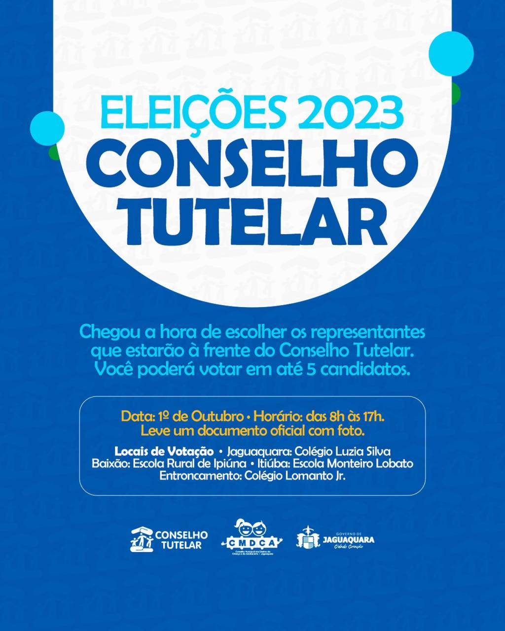 Participe da Eleição do Conselho Tutelar!  Você tem a oportunidade de fazer…