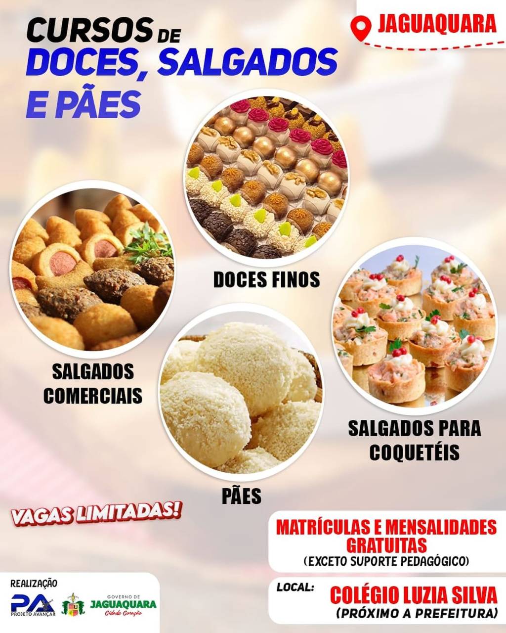 Atenção!!!!  Você que gostaria fazer curso de doces e salgados, chegou…