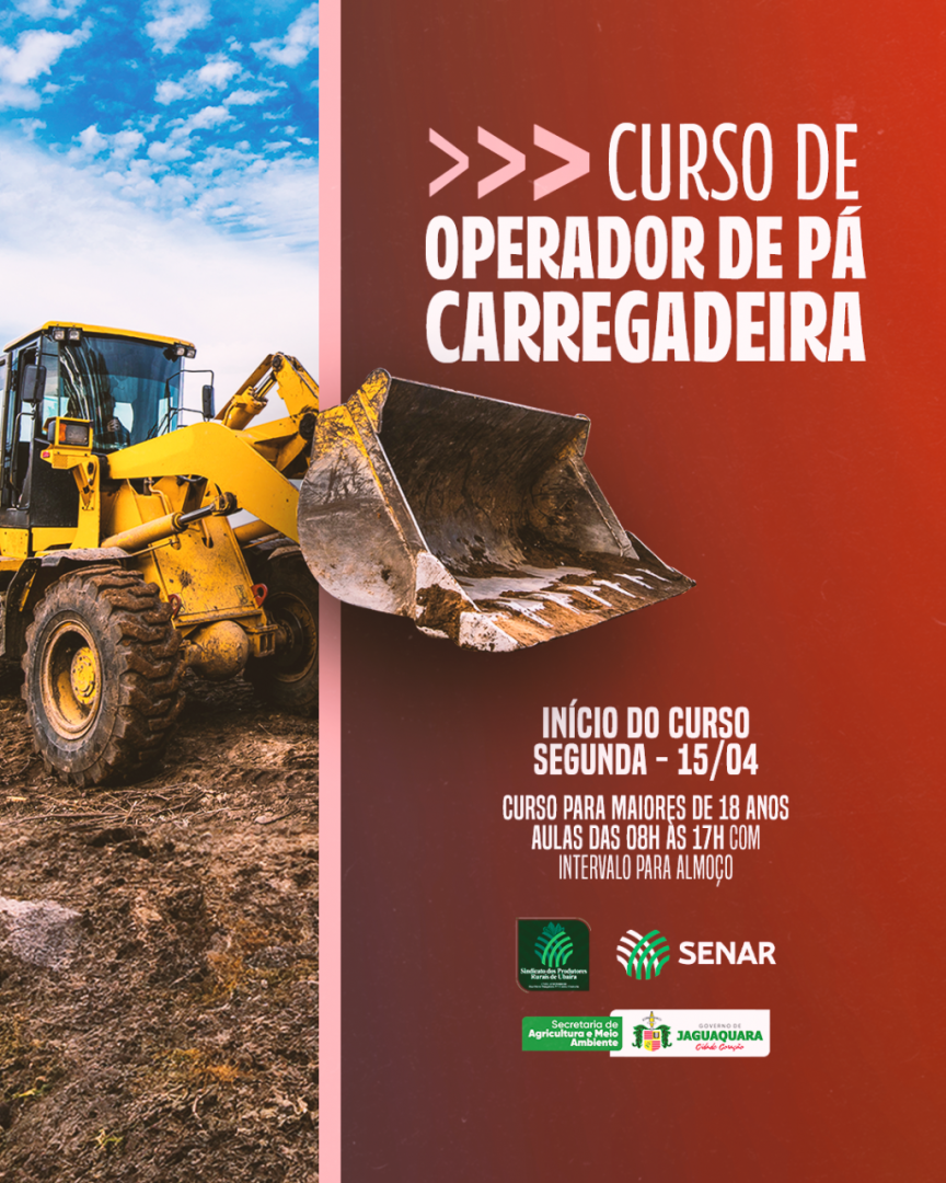 Estamos dando início ao Curso de Operador de Pá Carregadeira, uma oportunidade imperdível…