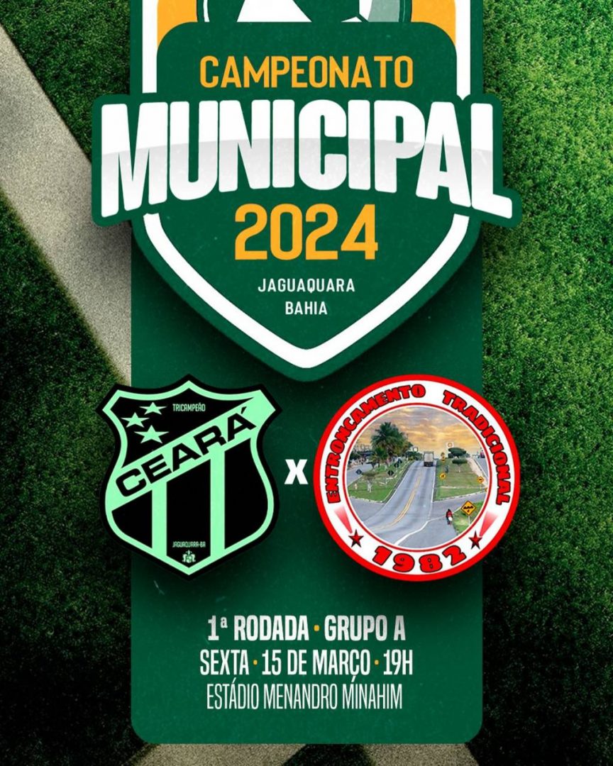 Vem aí o melhor e mais disputado Campeonato Municipal de Futebol que JAGUAQUARA já viu. Com…